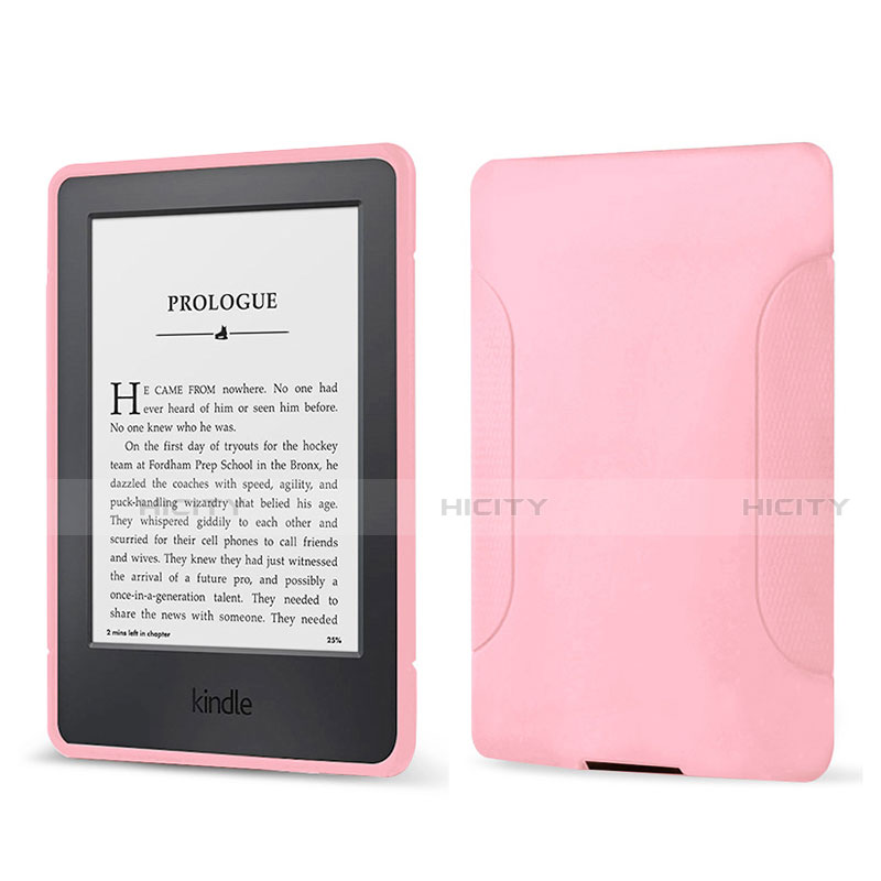 Amazon Kindle 6 inch用360度 フルカバー極薄ソフトケース シリコンケース 耐衝撃 全面保護 バンパー Amazon ピンク