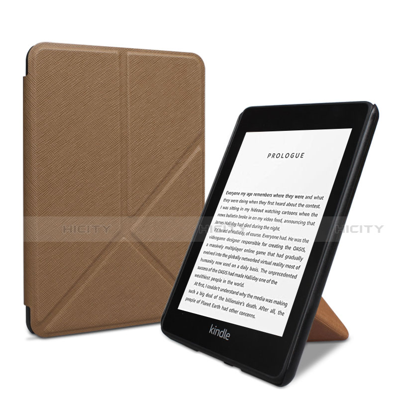 Amazon Kindle 6 inch用手帳型 レザーケース スタンド カバー L03 Amazon ブラウン