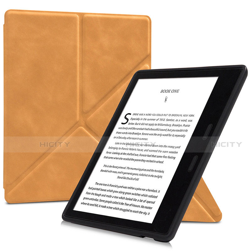 Amazon Kindle Oasis 7 inch用手帳型 レザーケース スタンド カバー L02 Amazon オレンジ