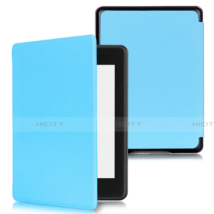 Amazon Kindle Paperwhite 6 inch用手帳型 レザーケース スタンド カバー Amazon ブルー