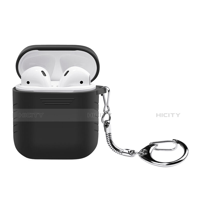 シリコン ケース 保護 収納 ズ用 Airpods 充電ボックス Z04 アップル ブラック