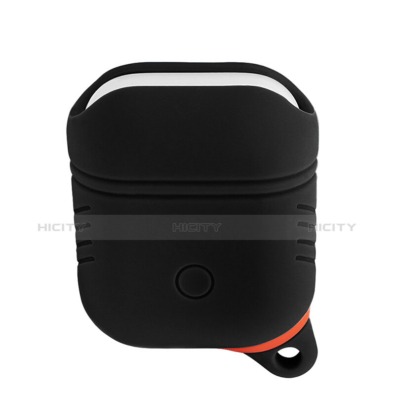 シリコン ケース 保護 収納 ズ用 Airpods 充電ボックス Z03 アップル ブラック