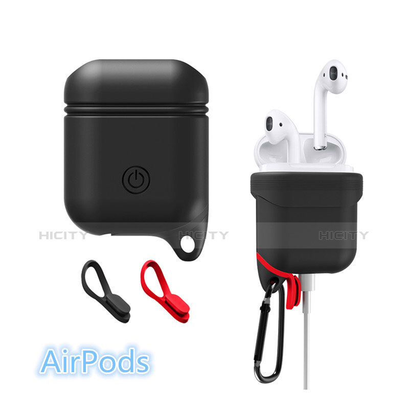 シリコン ケース 保護 収納 ズ用 Airpods 充電ボックス Z01 アップル ブラック