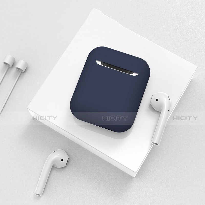 シリコン ケース 保護 収納 ズ用 Airpods 充電ボックス C01 アップル ネイビー