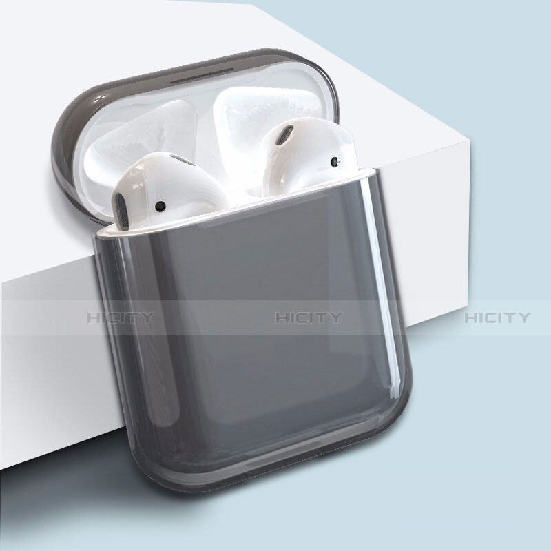 Apple AirPods用ハードケース プラスチック 質感もマット ズ用 Airpods 充電ボックス アップル ダークグレー