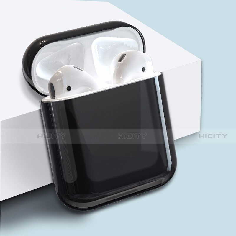 Apple AirPods用ハードケース プラスチック 質感もマット ズ用 Airpods 充電ボックス アップル ブラック