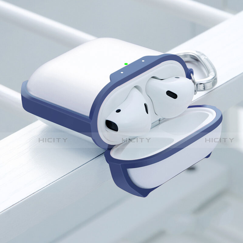 シリコン ケース 紛失防止 ズ用 Airpods 充電ボックス C05 アップル ネイビー