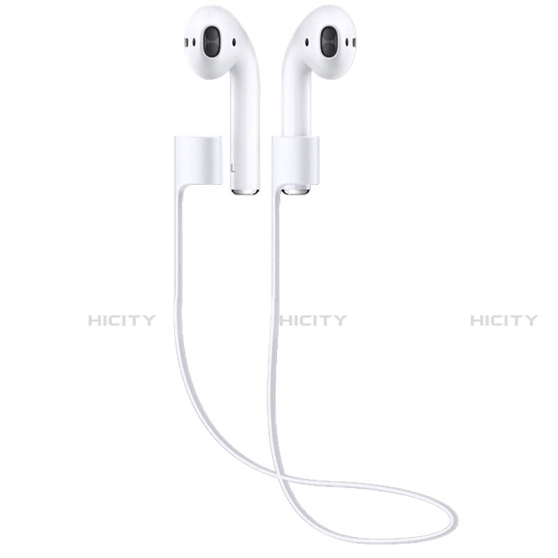 Apple AirPods Pro用紛失防止 シリコン ストラップ 軽量 脱着簡単 アップル シルバー