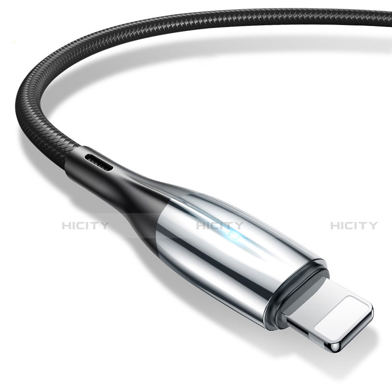 Apple iPad 10.2 (2020)用USBケーブル 充電ケーブル D09 アップル ブラック