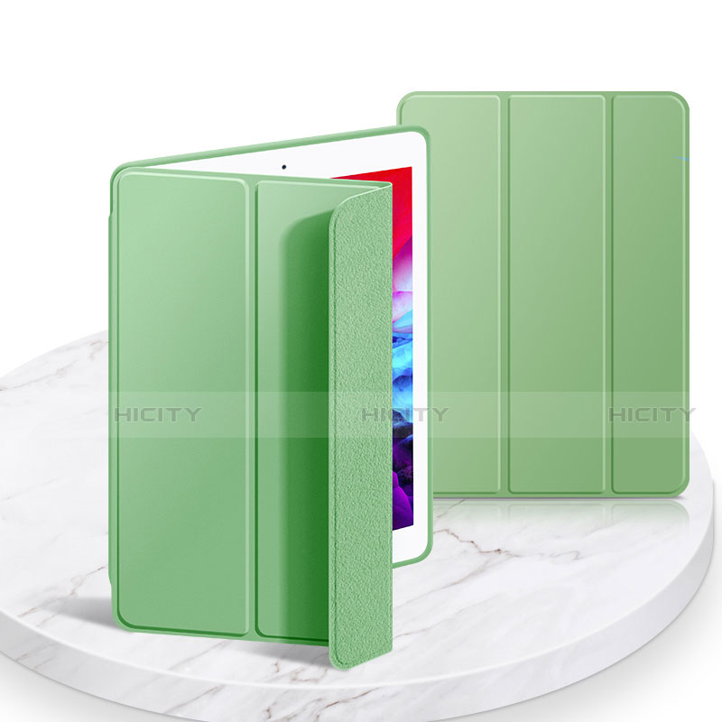 Apple iPad 10.2 (2020)用手帳型 レザーケース スタンド カバー L03 アップル ライトグリーン