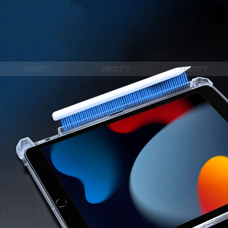Apple iPad 10.2 (2020)用極薄ソフトケース シリコンケース 耐衝撃 全面保護 クリア透明 スタンド アップル クリア