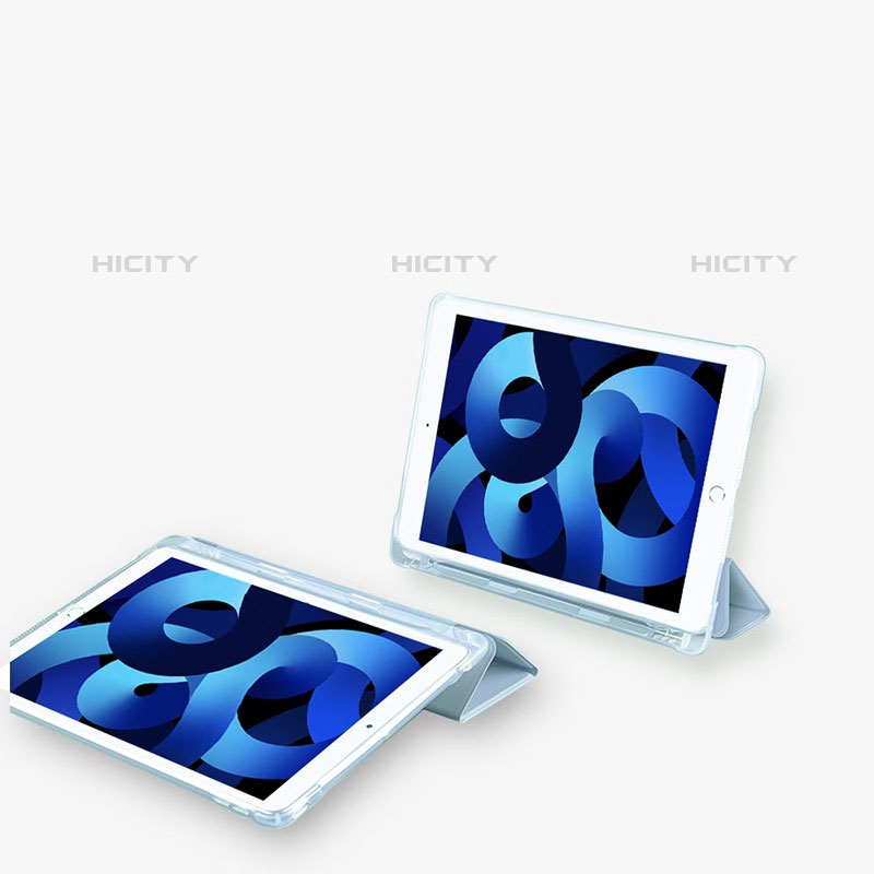 Apple iPad 10.2 (2020)用手帳型 レザーケース スタンド カバー P04 アップル ブルー