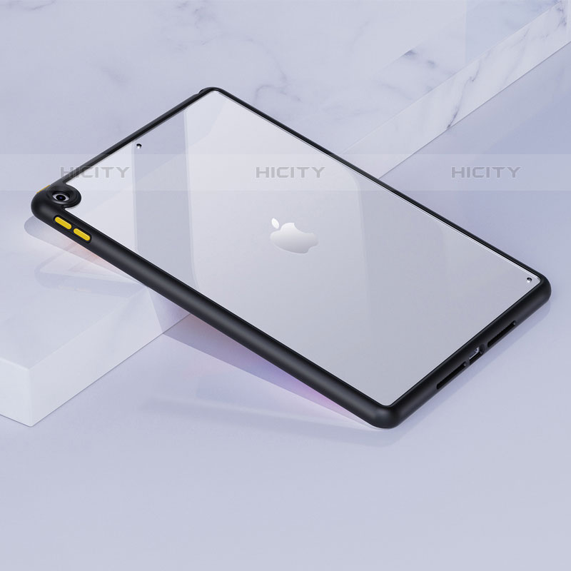 Apple iPad 10.2 (2020)用ハイブリットバンパーケース クリア透明 プラスチック カバー アップル ブラック