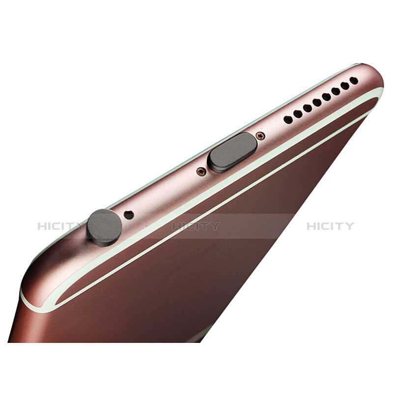 Apple iPad 10.2 (2020)用アンチ ダスト プラグ キャップ ストッパー Lightning USB J02 アップル ブラック