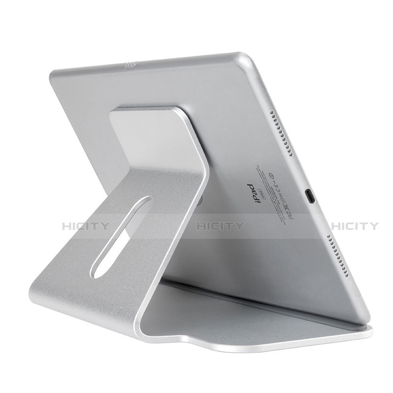 Apple iPad 10.2 (2020)用スタンドタイプのタブレット クリップ式 フレキシブル仕様 K21 アップル シルバー
