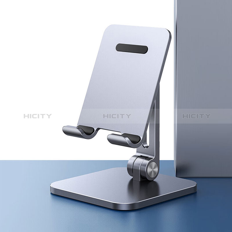 Apple iPad 10.2 (2020)用スタンドタイプのタブレット ホルダー ユニバーサル N05 アップル ダークグレー