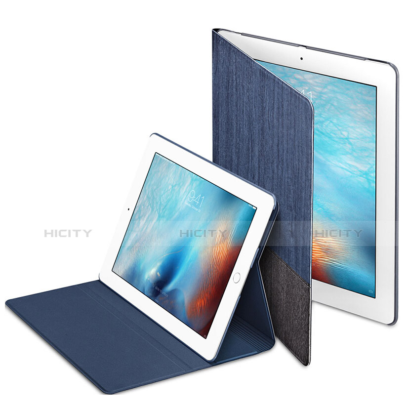 Apple iPad 2用手帳型 レザーケース スタンド L03 アップル ネイビー