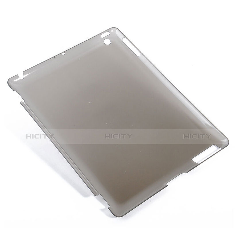 Apple iPad 3用極薄ケース クリア透明 プラスチック アップル グレー