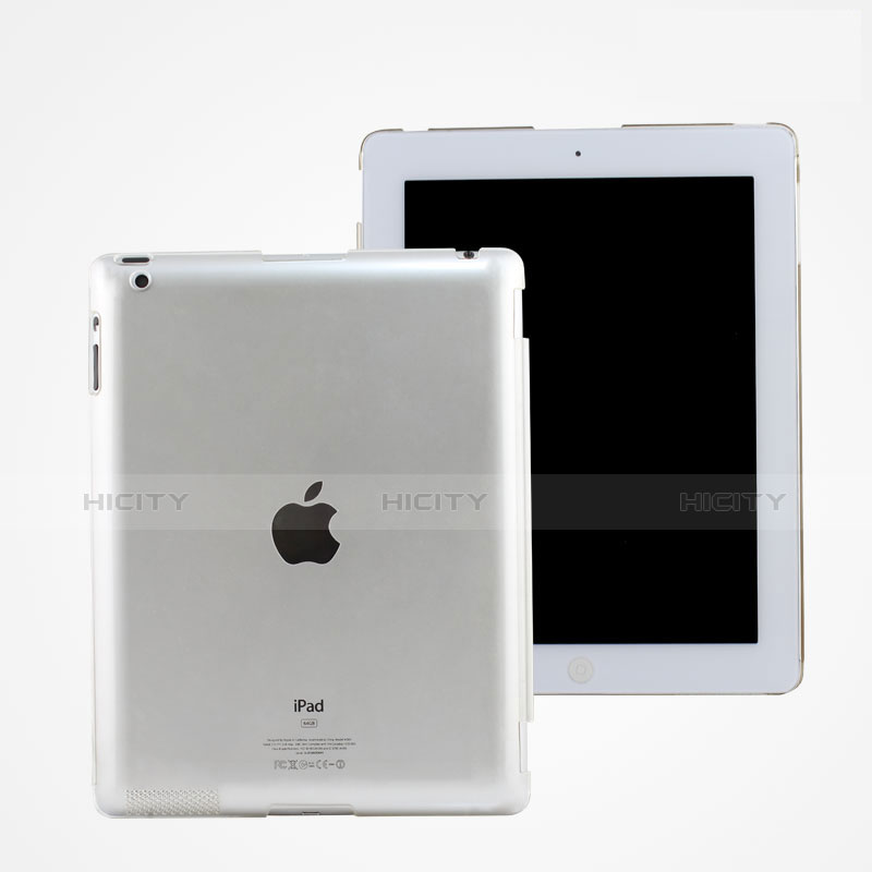 Apple iPad 3用極薄ケース クリア透明 プラスチック アップル ホワイト