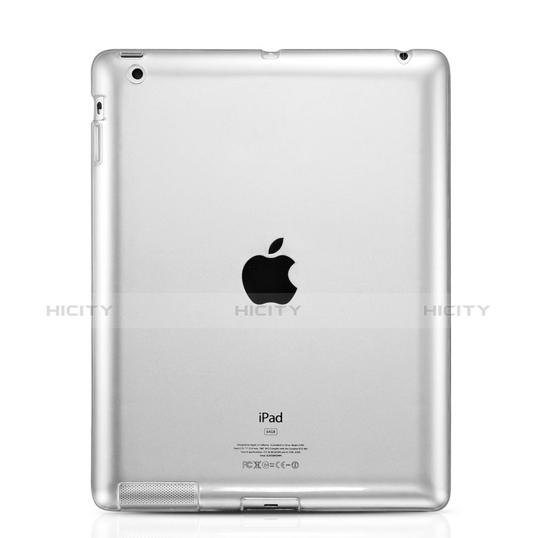 Apple iPad 4用極薄ソフトケース シリコンケース 耐衝撃 全面保護 クリア透明 アップル クリア