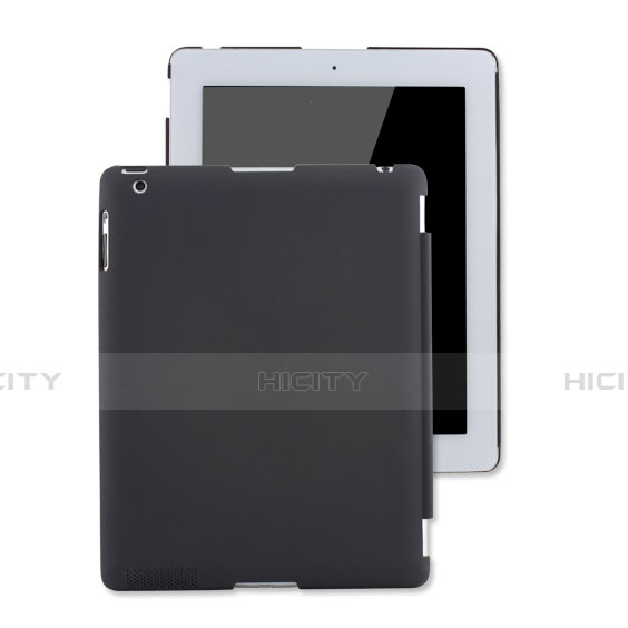 Apple iPad 4用ハードケース プラスチック 質感もマット アップル ブラック