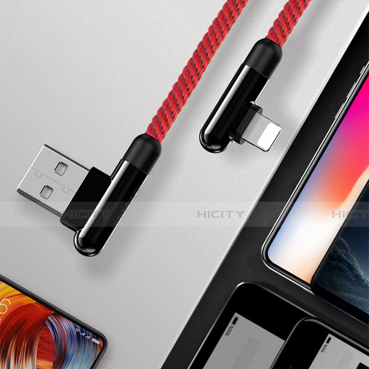 Apple iPad Air 10.9 (2020)用USBケーブル 充電ケーブル 20cm S02 アップル レッド