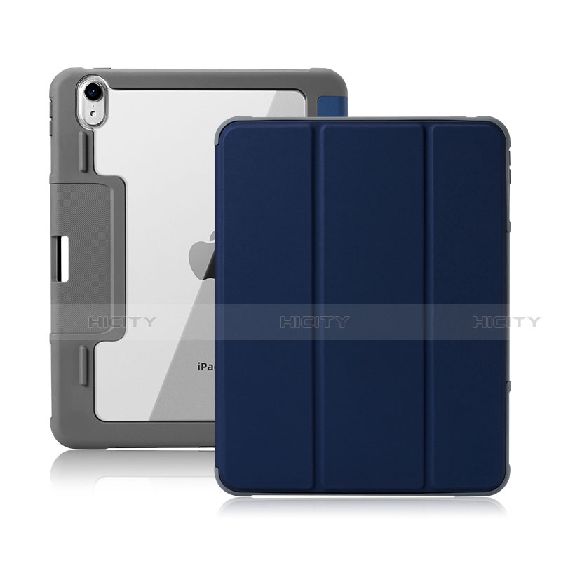 Apple iPad Air 10.9 (2020)用手帳型 レザーケース スタンド カバー L02 アップル ミッドナイトネイビー