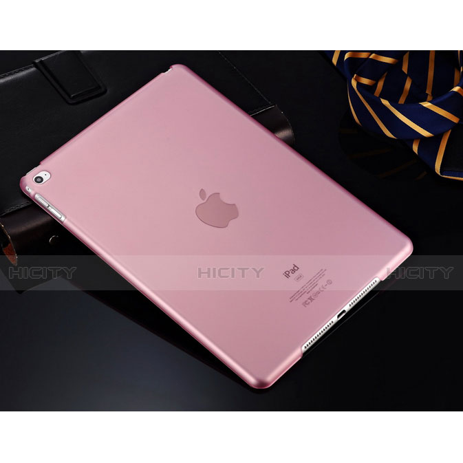 Apple iPad Air 2用極薄ケース クリア透明 プラスチック アップル ピンク
