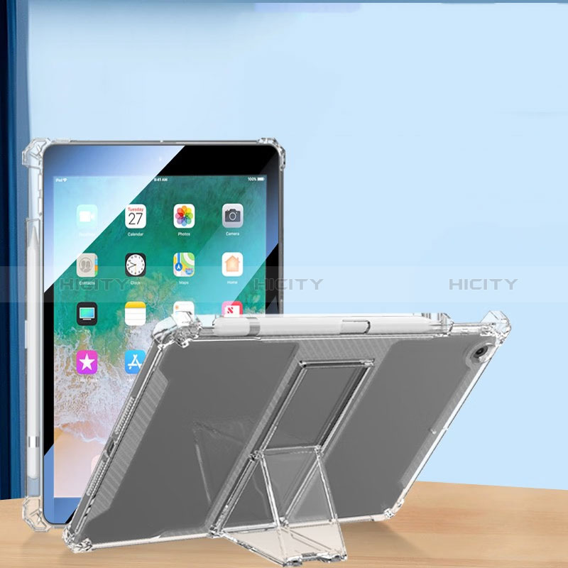 Apple iPad Air 2用極薄ソフトケース シリコンケース 耐衝撃 全面保護 クリア透明 スタンド アップル クリア