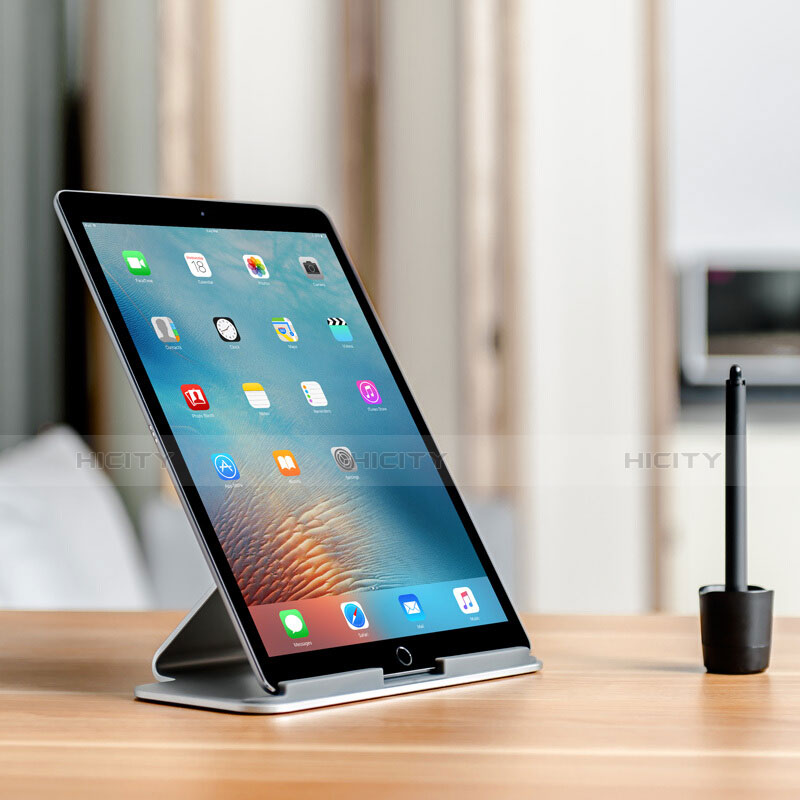 Apple iPad Air 2用スタンドタイプのタブレット ホルダー ユニバーサル T25 アップル シルバー