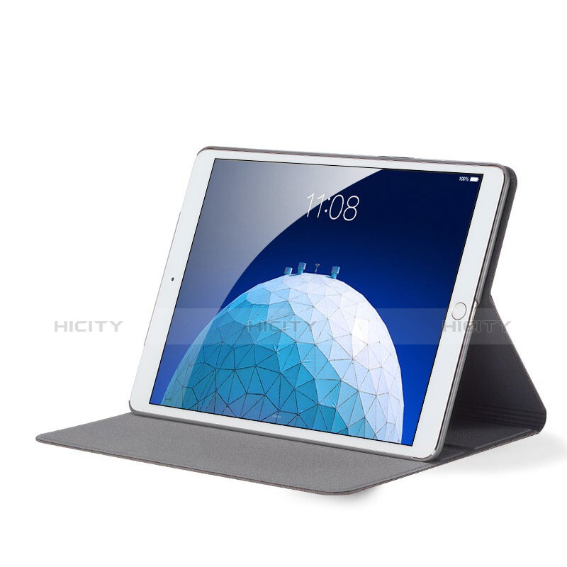 Apple iPad Air 3用手帳型 布 スタンド アップル グレー