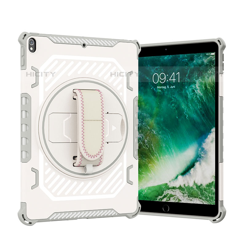 Apple iPad Air 3用ハイブリットバンパーケース スタンド プラスチック 兼シリコーン カバー L07 アップル グレー