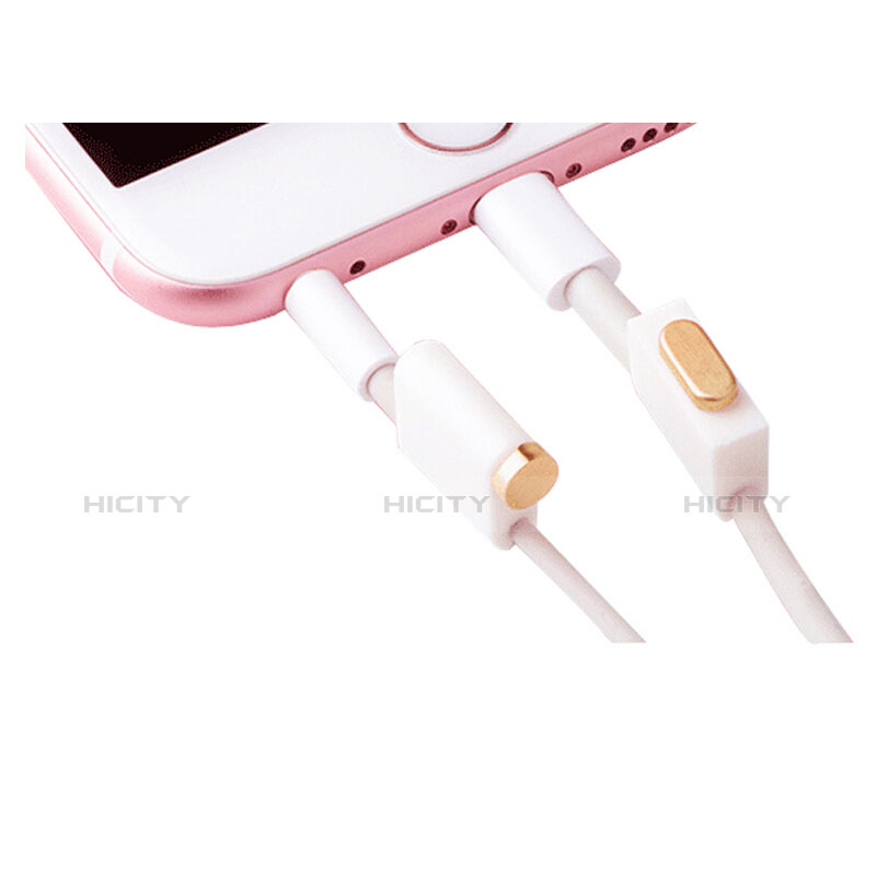 Apple iPad Air 3用アンチ ダスト プラグ キャップ ストッパー Lightning USB J02 アップル ゴールド