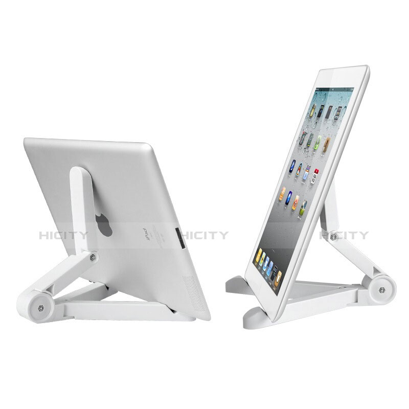 Apple iPad Air 3用スタンドタイプのタブレット ホルダー ユニバーサル T23 アップル ホワイト