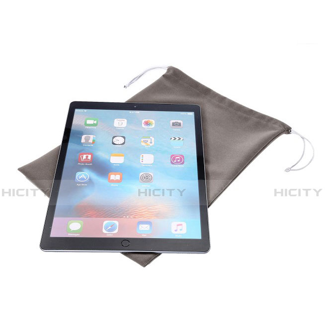 Apple iPad Air 3用高品質ソフトベルベットポーチバッグ ケース アップル グレー