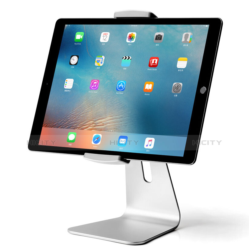 Apple iPad Air 4 10.9 (2020)用スタンドタイプのタブレット ホルダー ユニバーサル T24 アップル シルバー