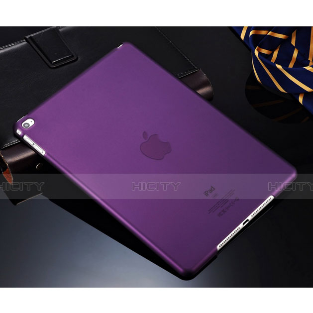 Apple iPad Air用極薄ケース クリア透明 プラスチック アップル パープル