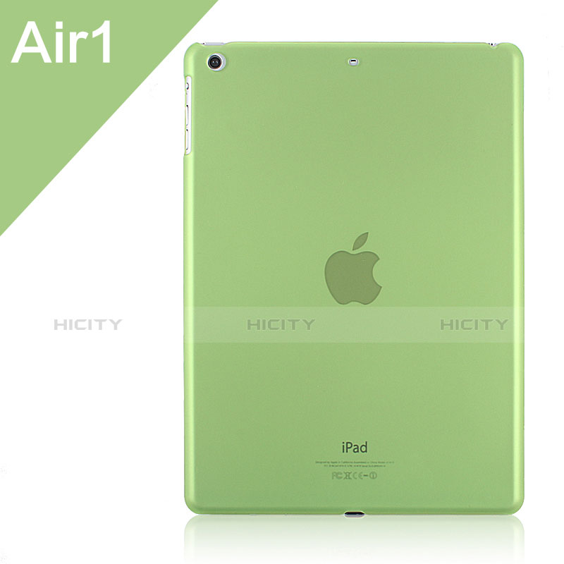 Apple iPad Air用極薄ケース クリア透明 プラスチック アップル グリーン