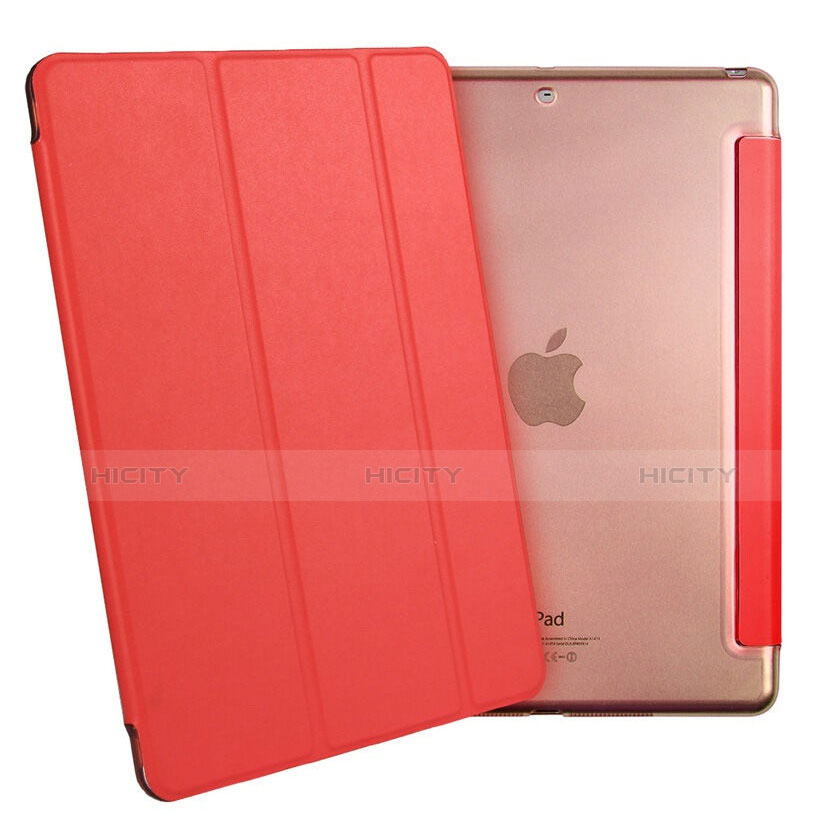 Apple iPad Air用手帳型 レザーケース スタンド アップル レッド