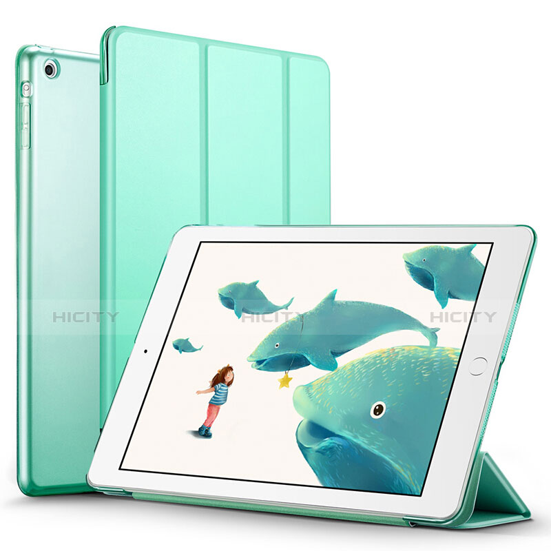 Apple iPad Air用手帳型 レザーケース スタンド L01 アップル グリーン