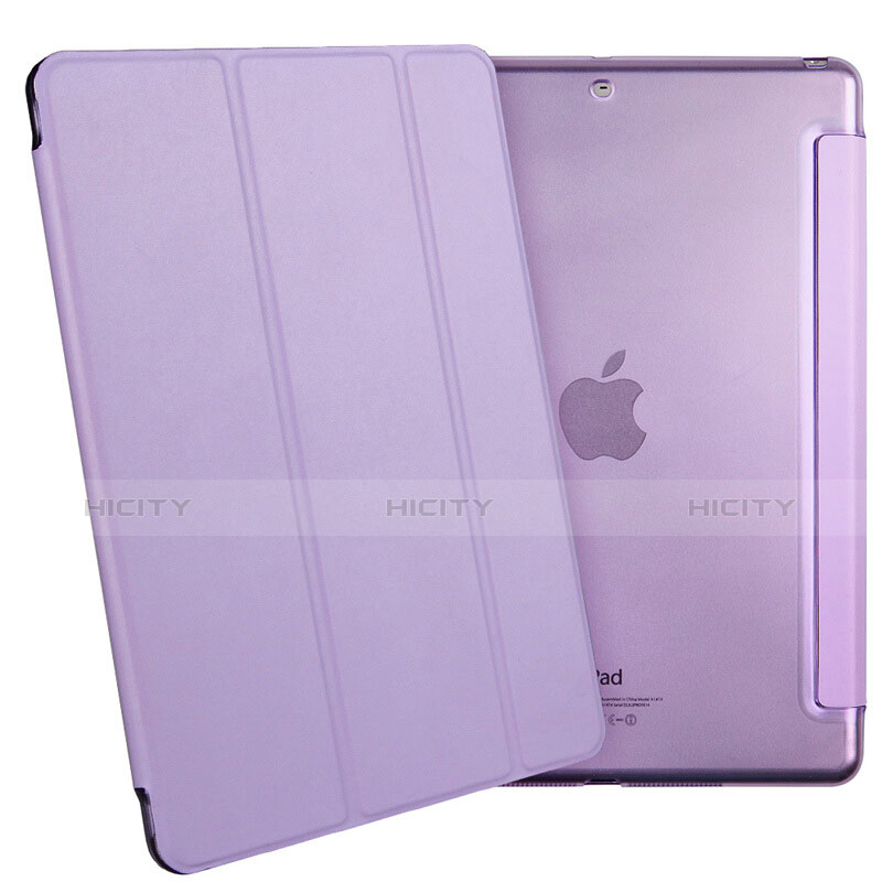 Apple iPad Air用手帳型 レザーケース スタンド L01 アップル パープル