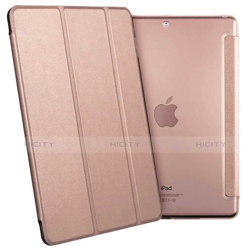 Apple iPad Air用手帳型 レザーケース スタンド L01 アップル ローズゴールド