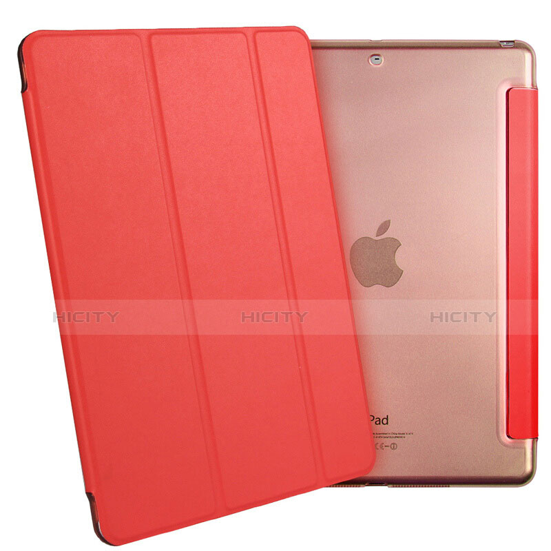 Apple iPad Air用手帳型 レザーケース スタンド L01 アップル レッド