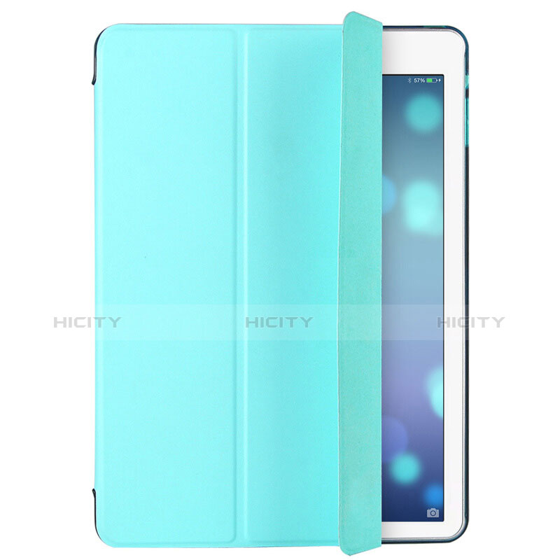 Apple iPad Air用手帳型 レザーケース スタンド L01 アップル ブルー