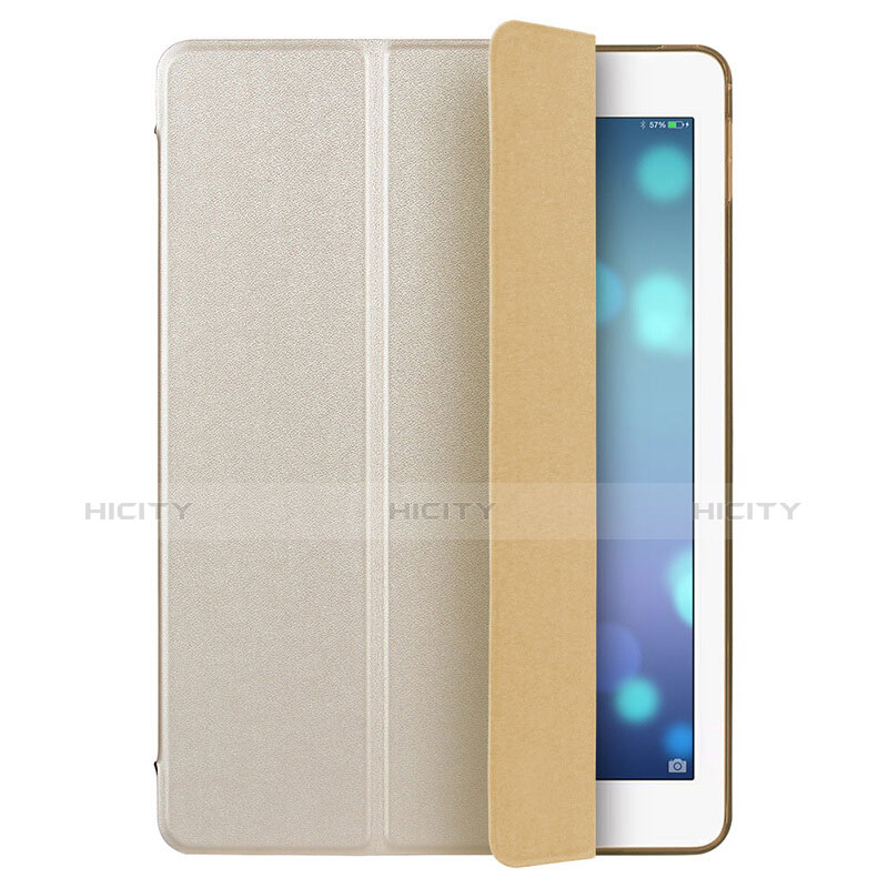 Apple iPad Air用手帳型 レザーケース スタンド L01 アップル ゴールド