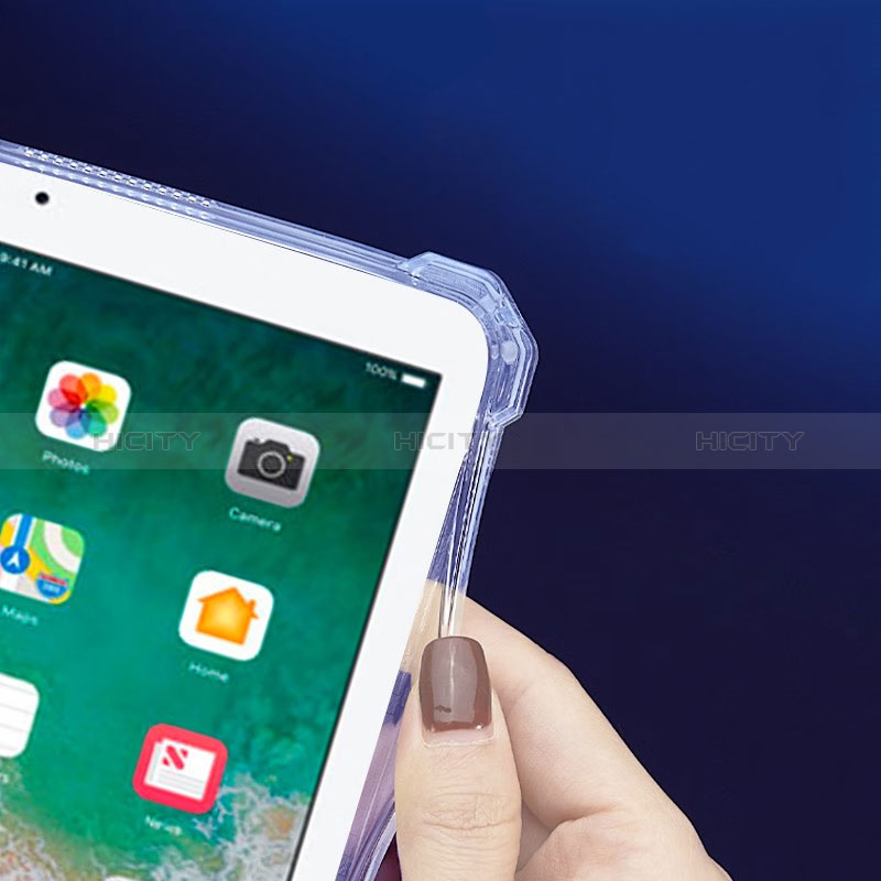 Apple iPad Air用極薄ソフトケース シリコンケース 耐衝撃 全面保護 クリア透明 スタンド アップル クリア