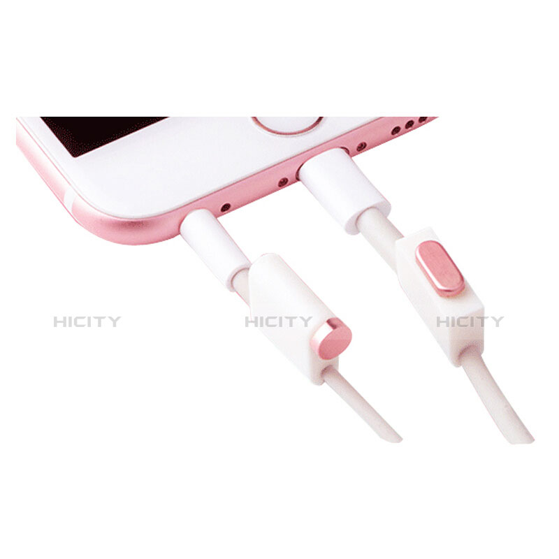 Apple iPad Air用アンチ ダスト プラグ キャップ ストッパー Lightning USB J02 アップル ローズゴールド