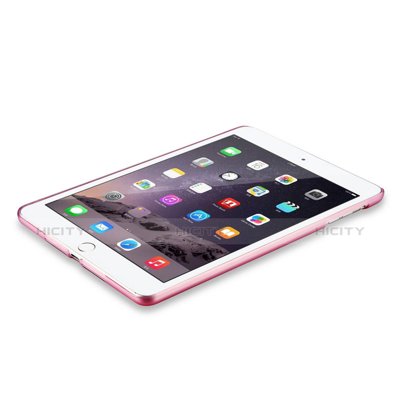 Apple iPad Mini 2用極薄ケース クリア透明 プラスチック アップル ピンク