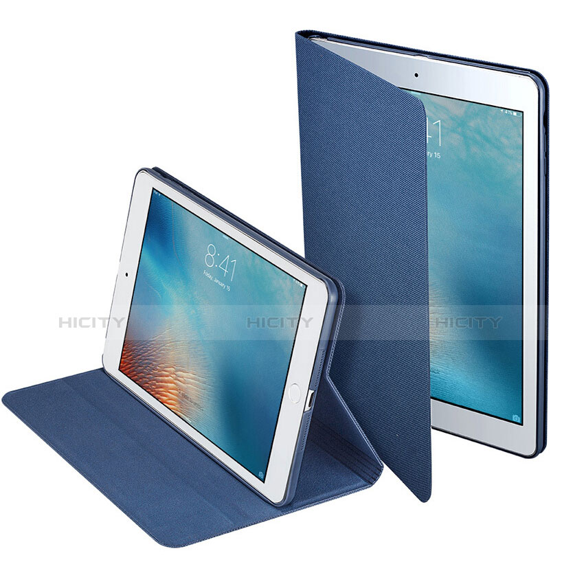 Apple iPad Mini 2用手帳型 レザーケース スタンド L04 アップル ネイビー