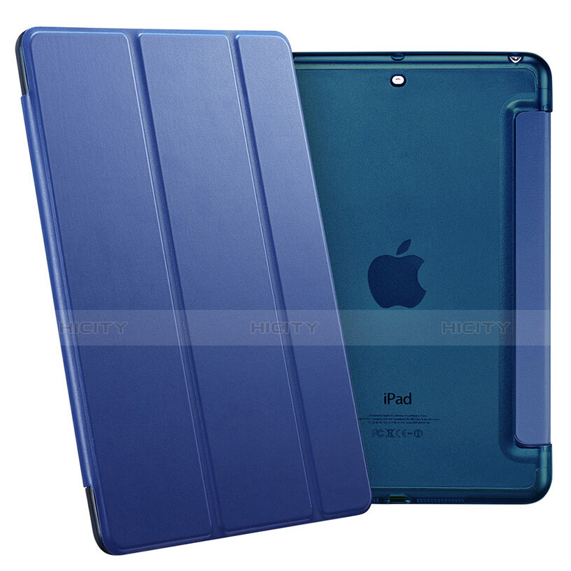 Apple iPad Mini 2用手帳型 レザーケース スタンド L05 アップル ネイビー
